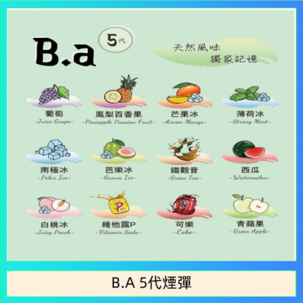B.A 5代主機煙彈電子煙一盒三顆
